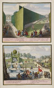 Az enghien-i park, 1685 körül, illusztráció a „Hága 86 tervéből és nézeteiből” álló gyűjteményből