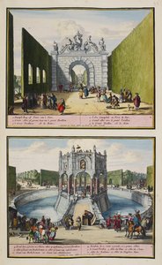 Az enghien-i park, 1685 körül, illusztráció a „Hága 86 tervéből és nézeteiből” álló gyűjteményből