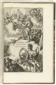 Címnyomat a Guerres de Flandres harmadik részéhez Troisieme partie des Guerres de Flandres (cím a tárgyon) Guerres de Flandres (sorozat címe)