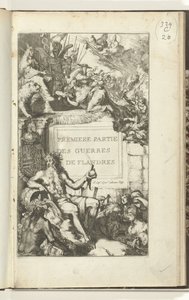 Címnyomat a Guerres de Flandres első részéhez Premier partie des Guerres de Flandres (cím a tárgyon) Guerres de Flandres (sorozat címe)