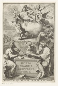 Allegorikus alak zsidó emberrel Címlap ehhez: John Lightfoot, Opera Joannis Ligtfooti omnia, 1686 alkotó: Romeyn de Hooghe