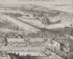 Részlet az Enghien-i park jobb felében, 1685. alkotó: Romeyn de Hooghe