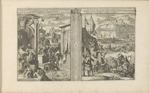szertartások; Berg van Abessinië Doop Ceremonien / Abisszinok és moszkoviták stb. keresztelkedési ceremóniái // Abyssiner Bergh / Abissinie-hegység stb. (cím a tárgyon) Kelet- és Nyugat-India és más helyek (sorozat címe) alkotó: Romeyn de Hooghe