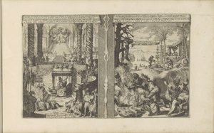 tatár császár udvara; A brazil tapoeiers elkészíti ételét Tartarische Keyzer / Empereur des Tartares et sa magnificence // Brasiliaensche Clothing / Brasiliens, Tapuyers stb (cím a tárgyon) Les Indes Orientales et Occidentales et autre alkotó: Romeyn de Hooghe
