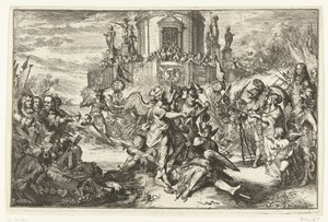 Győzelmek Willem érkezésével III alkotó: Romeyn de Hooghe