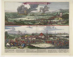 Utazás Chathambe és a Sheppey-sziget meghódítása, 1667 Rochester, Chetham stb. városának képe / Het Eylandt Shepey és 