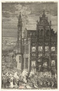 Az öröm jelei a városháza előtt, 1691 alkotó: Romeyn de Hooghe