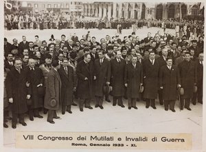 "Háborús csonkított és rokkantok VIII. Kongresszusa - Róma, 1933. január - 11" (f/w fotó) alkotó: Romolo del Papa