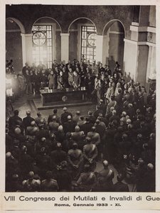 "Háborús csonkított és rokkantok VIII. Kongresszusa - Róma, 1933. január - 11" (f/w fotó) alkotó: Romolo del Papa