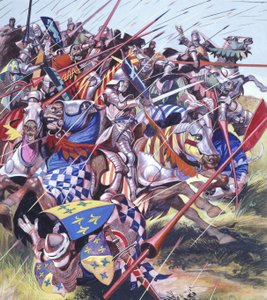 Agincourt - A lehetetlen győzelem 1415. október 25. (gouache, papír) alkotó: Ron Embleton