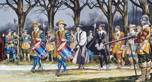 I. Károly utolsó sétája (gouache, papír) alkotó: Ron Embleton