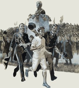 Spiridon Louis (gouache, papír) alkotó: Ron Embleton