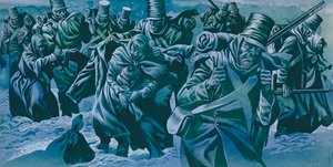 A Corunna-i visszavonulás (gouache, papír) alkotó: Ron Embleton