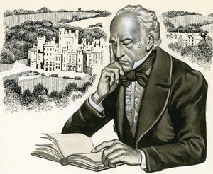Ismeretlen szerző otthonával a háttérben alkotó: Ron Embleton