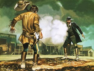 Wyatt Earp munka közben Dodge Cityben