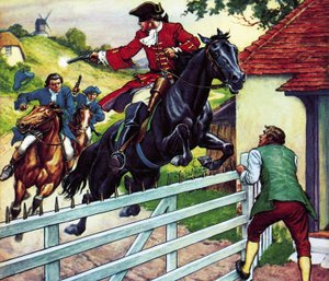 Dick Turpin lovaglása Yorkba Black Bess nevű lován alkotó: Ronald Simmons