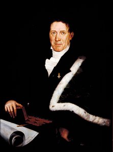 Carlo Barabino (1768-1835) építész portréja Rosa Bacigalupo Carrera festménye (19. század) 19. századi Gének, Modern Művészetek Galériája alkotó: Rosa Bacigalupo Carrea