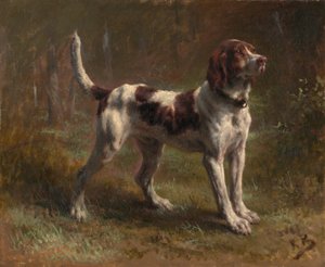 Egy Bloodhound Briquet Hound, kb. 1856.