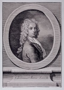 Antonio Maria Zanetti olasz karikaturista portréja (metszet alkotó: Rosalba Giovanna (after) Carriera
