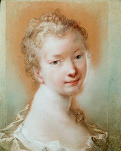 Egy fiatal lány portréja, Rosalba Carriera pasztellje (1675-1757) 18. századi Párizs, Louvre Múzeum