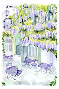 A bájos Wisteria udvar alkotó: Rosana Laiz Blursbyai