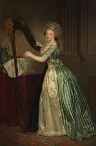 Önarckép hárfával, 1791. alkotó: Rose Adelaide Ducreux