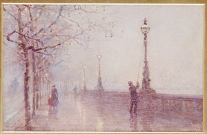Az utolsó lámpa, Temze rakpartja, 1892 alkotó: Rose Maynard Barton