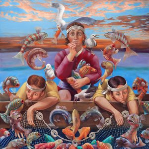 The Miraculous Draught of Fishes, 2019 (olaj, vászon)
