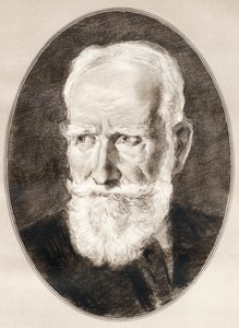 George Bernard Shaw, a Híres férfiak élő életrajzaiból. alkotó: Ross Gordon