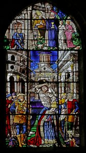 St Denis kivégzését ábrázoló ablak, 1530-40