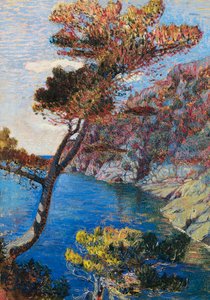 Portofino, Rubaldo Merello (1872-1922), olaj, vászon, 60x46 cm. Olaszország, XX. század.