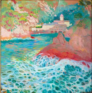San Fruttuoso a tengerből, 1909 körül alkotó: Rubaldo Merello