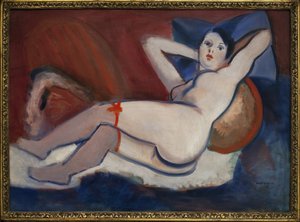 Alvó nő. Rudolf Kremlicka (1886-1932) festménye, Olaj, vászon