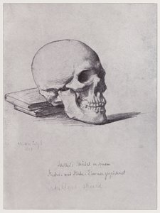 Schiller koponyája (litho)