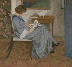 Olvasó kék színben, 1908 körül (olaj, vászon)