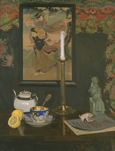 Csendélet gyertyatartóval