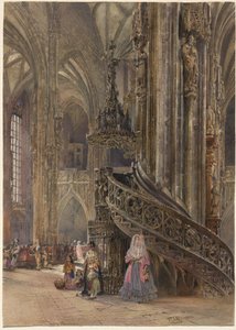 A bécsi Szent István-székesegyház belseje alkotó: Rudolf von Alt