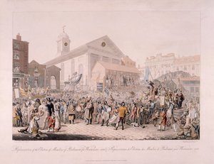 Választások a londoni Covent Gardenben, 1818.