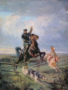 Vadász a borzókkal, 1872 alkotó: Rudolph Frenz