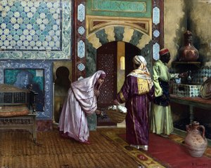 A Hammam par Ernst, Rudolf (1854-1932), - Olaj, vászon, 48,8x60,9 - Magángyűjtemény alkotó: Rudolphe Ernst