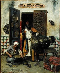 A fémmunkás, 1888 körül (olaj, panel) alkotó: Rudolphe Ernst