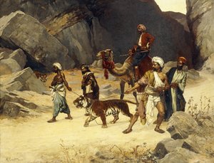 A tigrisvadászat, 1896 alkotó: Rudolphe Ernst