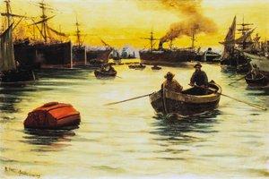 Naplemente a kikötőben alkotó: Ruggero Panerai