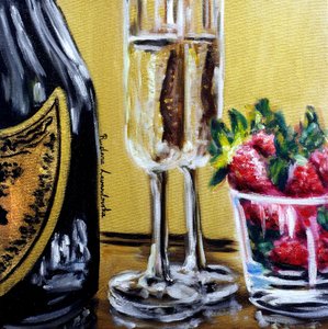 Champagne Wishes, 2025 (olaj, vászon) alkotó: Ruslana Levandovska