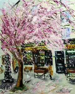 Cherry Blossoms by Shakespeare  Company Paris II, 2022 (olaj, vászon)