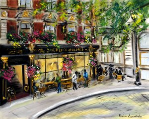 Sherlock Holmes London, 2023 (olaj, vászon) alkotó: Ruslana Levandovska