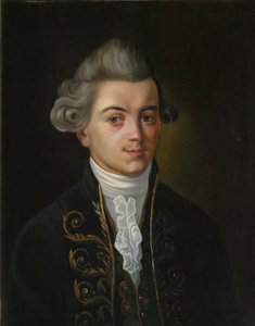 Ivan Khemnitser fabulista portréja, 1745-1784, 19. századi orosz festészet. alkotó: Russian Master.