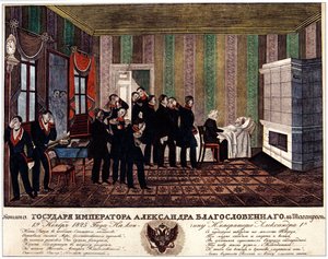 Az orosz I. Sándor halála Taganrogban 1825. november 19-én, az 1830-as évek elején