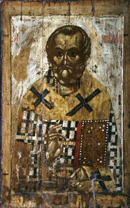 Szent Miklós, 14. század. alkotó: Russian icon.
