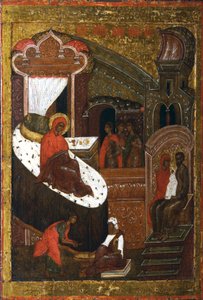 Szűz születése, a 16. század második fele. alkotó: Russian icon.